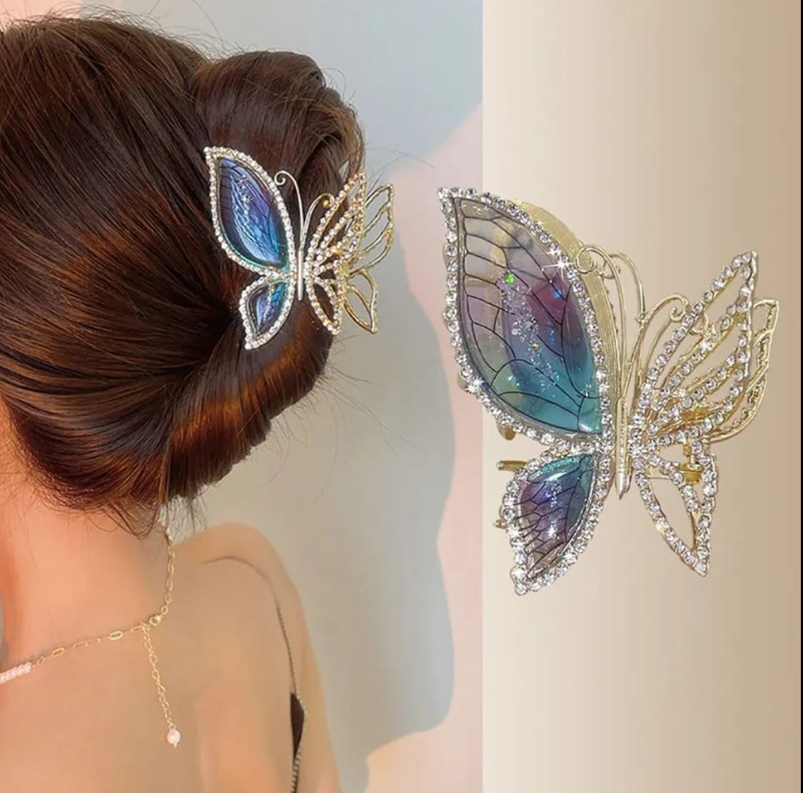 Pinza para Cabello en Forma de Mariposa